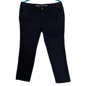 Old Navy Women's Black Slim Boyfriend Chino Pants Size 10 Regular